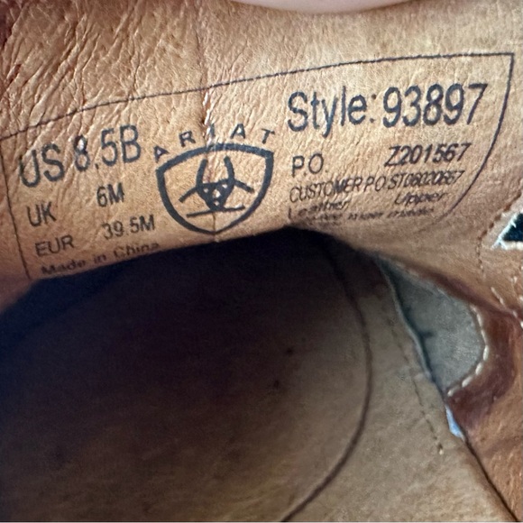 Ariat Womens Mendocino Mules Shoes Size 8,5 Brown Leather Slip On Tassel Clogs - Picture 10 of 10